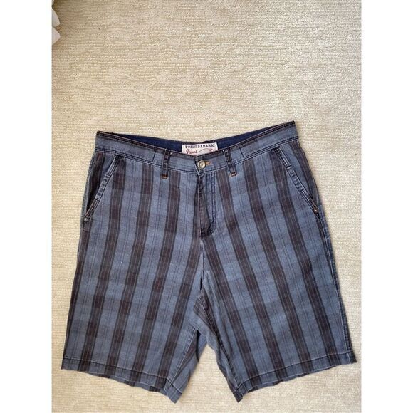 Mens Tommy Bahama Blue & Black Plaid Shorts, Size 35 - Picture 5 of 9